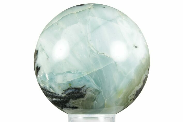 Polished Blue Utah Sky Calcite Sphere - Utah #371119